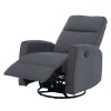 Relaxační otočné polohovací křeslo šedá TKR114S
