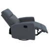 Relaxační otočné polohovací křeslo šedá TKR114S