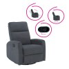 Relaxační otočné polohovací křeslo šedá TKR114S