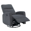 Relaxační otočné polohovací křeslo šedá TKR114S