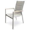 Židle zahradní béžový textilen béžový kov AZZ102S