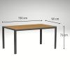 Stůl zahradní 150x90 dub AZS110D 4