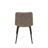 Jídelní židle hnědá látka cowboy nohy černý kov AJZ213H