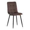 Jídelní židle hnědá sametová látka nohy černý kov AJZ213HS