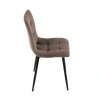 Jídelní židle hnědá sametová látka nohy černý kov AJZ213HS