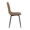 Jídelní židle béžová látka cowboy nohy černý kov AJZ213BE
