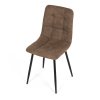 Jídelní židle béžová látka cowboy nohy černý kov AJZ213BE
