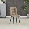 Jídelní židle béžová látka cowboy nohy černý kov AJZ213BE
