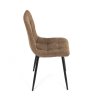 Jídelní židle béžová látka cowboy nohy černý kov AJZ213BE