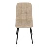 Jídelní židle krémová látka cowboy nohy černý kov AJZ213K
