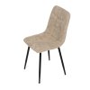 Jídelní židle krémová látka cowboy nohy černý kov AJZ213K