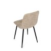 Jídelní židle krémová látka cowboy nohy černý kov AJZ213K