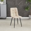 Jídelní židle krémová látka cowboy nohy černý kov AJZ213K