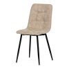 Jídelní židle krémová látka cowboy nohy černý kov AJZ213K