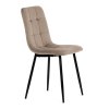 Jídelní židle krémová sametová látka nohy černý kov AJZ213KS