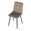 Jídelní židle krémová sametová látka nohy černý kov AJZ213KS