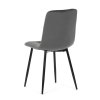 Jídelní židle šedá sametová látka nohy černý kov AJZ213SS