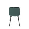 Jídelní židle zelená sametová látka nohy černý kov AJZ213ZS