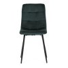 Jídelní židle zelená sametová látka nohy černý kov AJZ213ZS