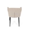 Jídelní židle krémová látka černý matný lak kovové nohy AJZ216K