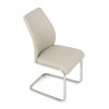 Jídelní židle krémová ekokůže pohupová podnož broušený nerez AJZ219K