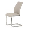 Jídelní židle krémová ekokůže pohupová podnož broušený nerez AJZ219K