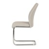Jídelní židle krémová ekokůže pohupová podnož broušený nerez AJZ219K