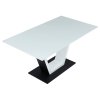 Jídelní stůl rozkládací 160-210x80 cm bílý matný lak tvrzené sklo AJS160B