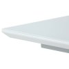 Jídelní stůl rozkládací 160-210x80 cm bílý matný lak tvrzené sklo AJS160B