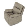 TV a relaxační křeslo s el. ovládáním potah lanýžová látka v dekoru vintage AKR140L