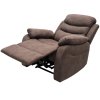 TV relaxační křeslo manuální polohování hnědá látka v dekoru kůže AKR138B-2