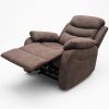 TV relaxační křeslo manuální polohování hnědá látka v dekoru kůže AKR138B-2