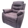 TV relaxační křeslo manuální polohování hnědá látka v dekoru kůže AKR138B-2