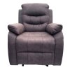 TV relaxační křeslo manuální polohování hnědá látka v dekoru kůže AKR138B-2