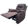 TV relaxační křeslo manuální polohování hnědá látka v dekoru kůže AKR138B-2