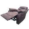 TV relaxační křeslo manuální polohování hnědá látka v dekoru kůže AKR138B-2