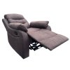 TV relaxační křeslo manuální polohování hnědá látka v dekoru kůže AKR138B-2