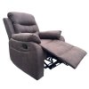 TV relaxační křeslo manuální polohování hnědá látka v dekoru kůže AKR138B-2