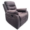 TV relaxační křeslo manuální polohování hnědá látka v dekoru kůže AKR138B-2