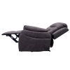 TV relaxační křeslo manuální polohování hnědá látka v dekoru kůže AKR138B-2