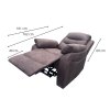 TV relaxační křeslo manuální polohování hnědá látka v dekoru kůže AKR138B-2