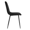 Jídelní židle černá látka černá podnož VJZ100C
