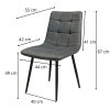 Jídelní židle šedá látka černá podnož VJZ100S