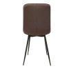 Jídelní židle hnědá látka černá podnož VJZ100H