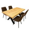Jídelní set pro 4 osoby 160x90 cm dub-hnědá VJS116-41H