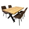 Jídelní set pro 4 osoby 160x90 cm dub-hnědá VJS116-41H