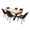Jídelní set pro 6 osob 160x90 cm dub-hnědá VJS116-61H