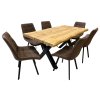 Jídelní set pro 6 osob 160x90 cm dub-hnědá VJS116-61H