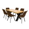 Jídelní set pro 6 osob 160x90 cm dub-hnědá VJS116-61H