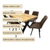 Jídelní set pro 6 osob 160x90 cm dub-hnědá VJS116-61H